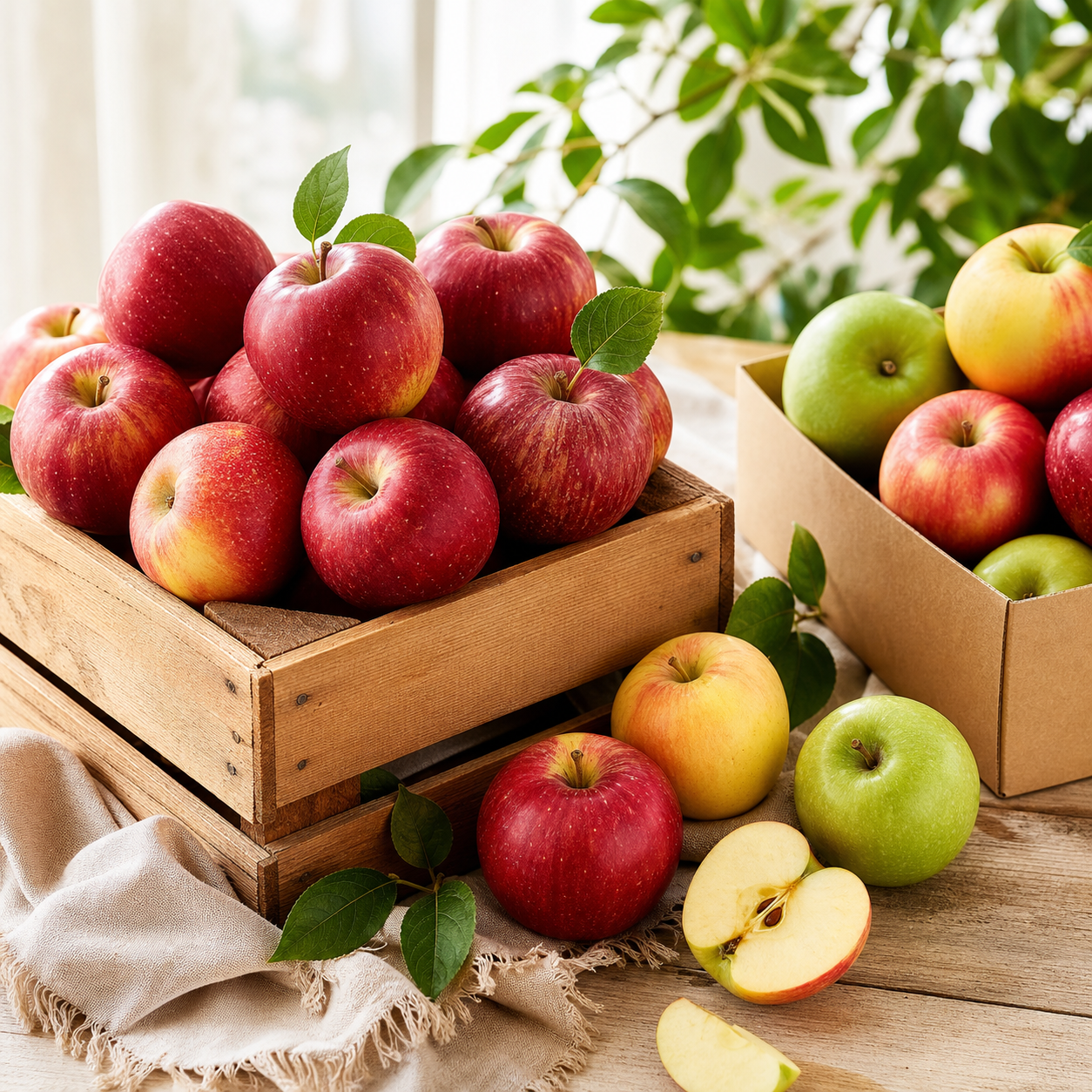 Fresh apple box